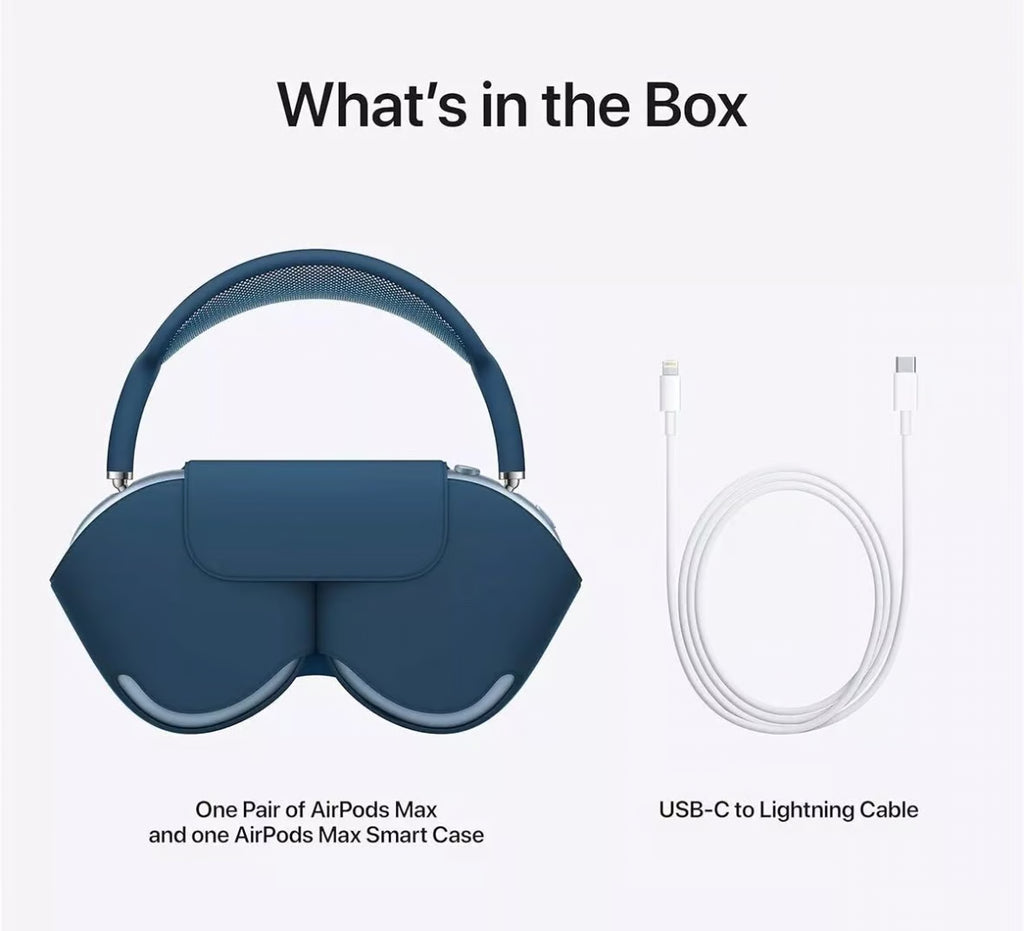 New Apple AirPods Max Wireless Headphones With Apple Care+ ( 2 Years )- Sky Blue 9N78