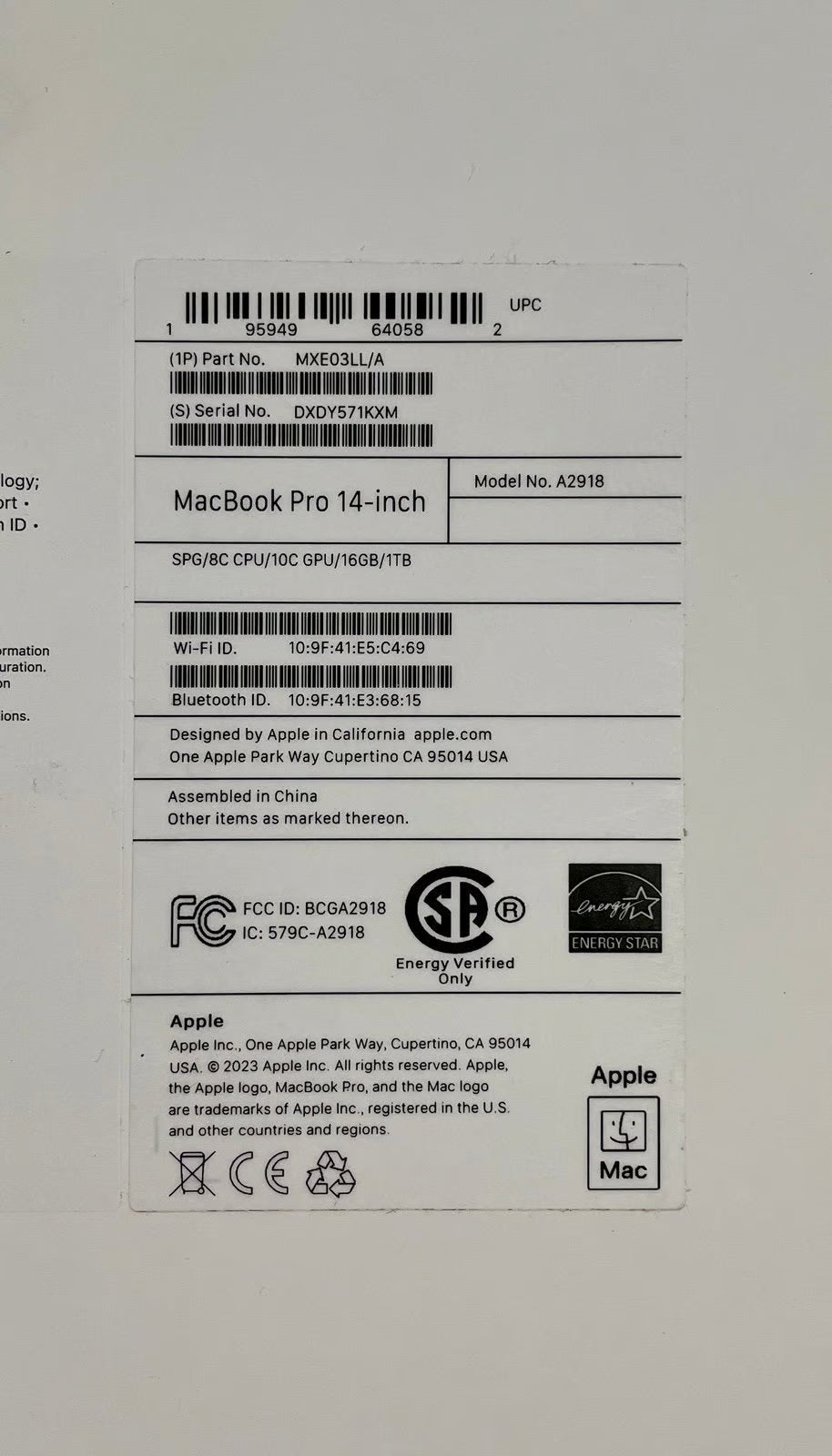 14-inch MacBook Pro with Apple M3 chip 5M73