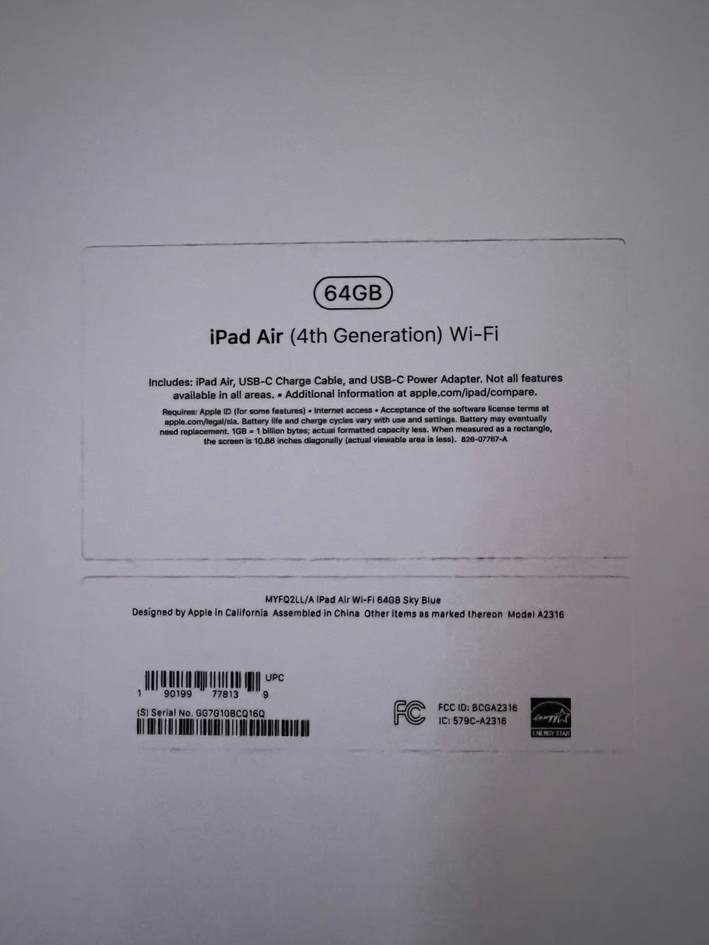 Apple iPad Air 4th Generation in Sky Blue 8M25