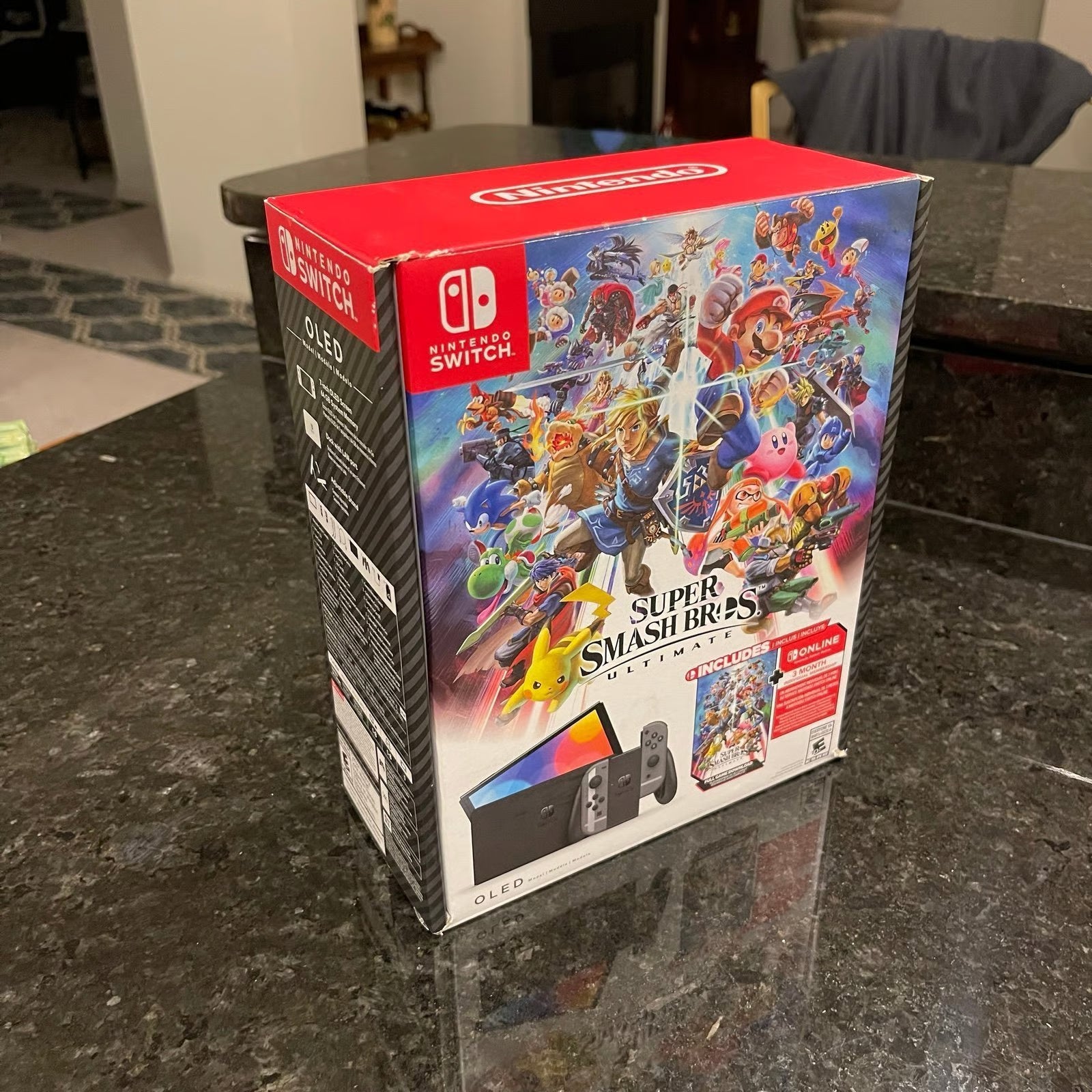 Nintendo Switch (OLED Model) Super Smash Bros. 64GB Console - Gray - CIB 3U21
