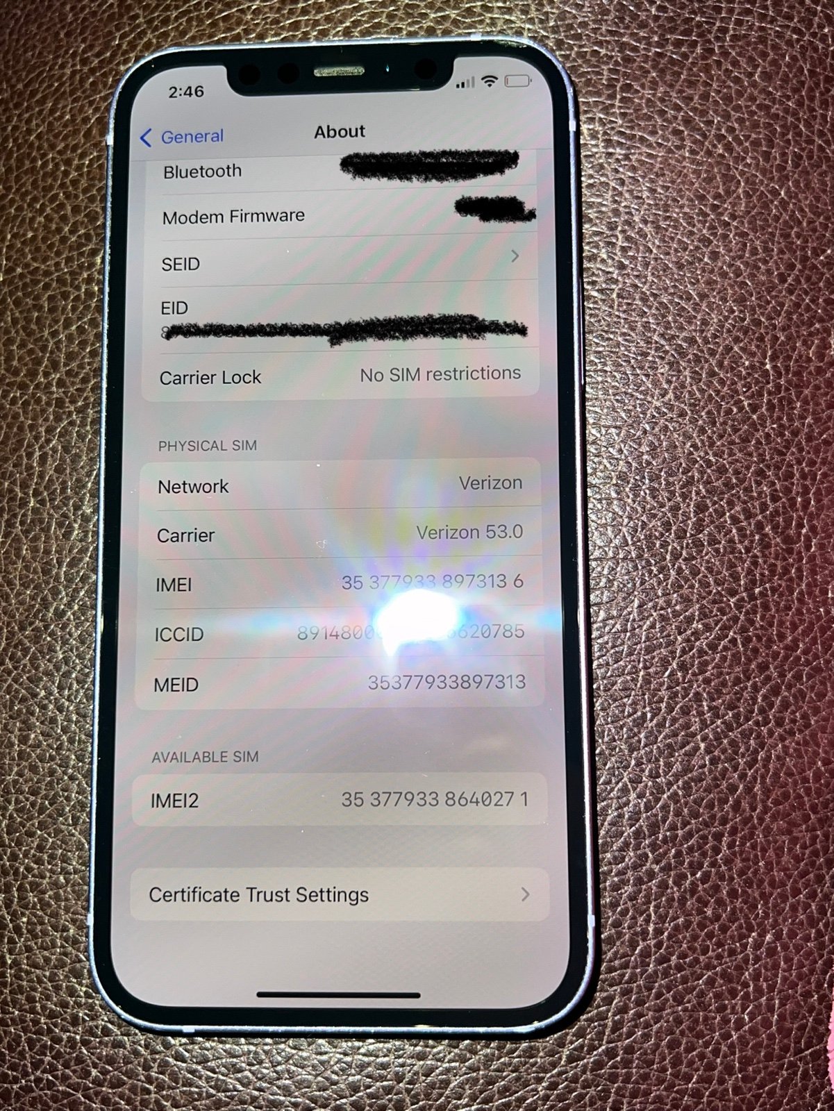 Apple iPhone 12 64 GB in Purple for Unlocked 7C65