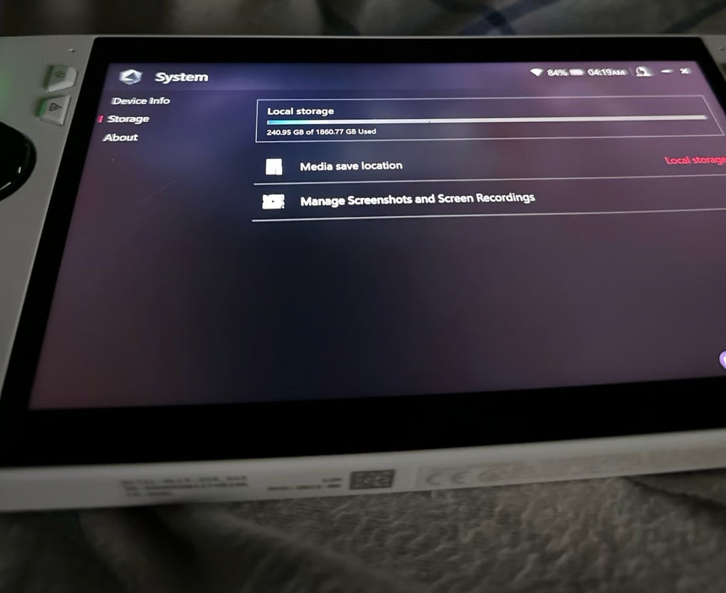 ASUS rog ally 7"" 2TB Storage Z1 extreme 5M16