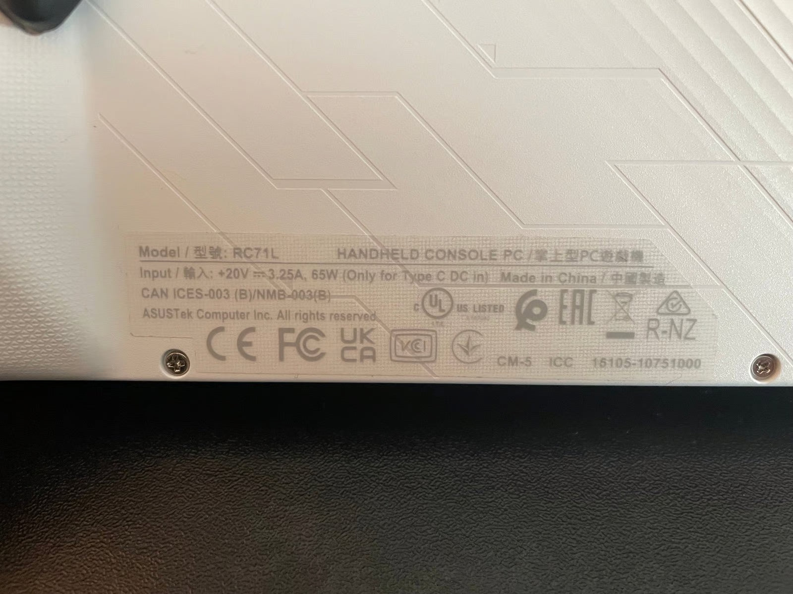 ASUS Rog Ally z1 extreme 6X13