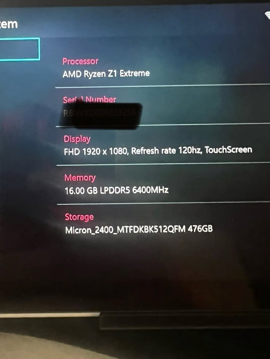 ASUS rog ally z1 extreme 7S92