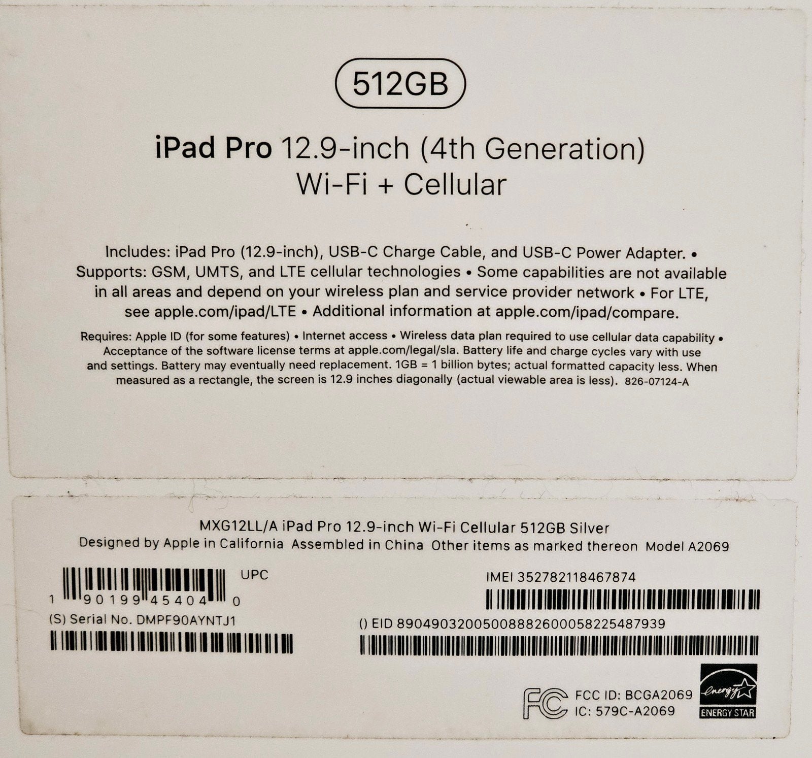 iPad Pro 12.9-inch (4th Generation) 3L91