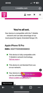 iPhone 15 Pro 128GB BLACK T-Mobile 5K16