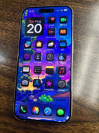 iPhone 15 Pro.  Unlocked.  iOS 18.  256GB.  99% Battery Health.  AppleCare + 1W38