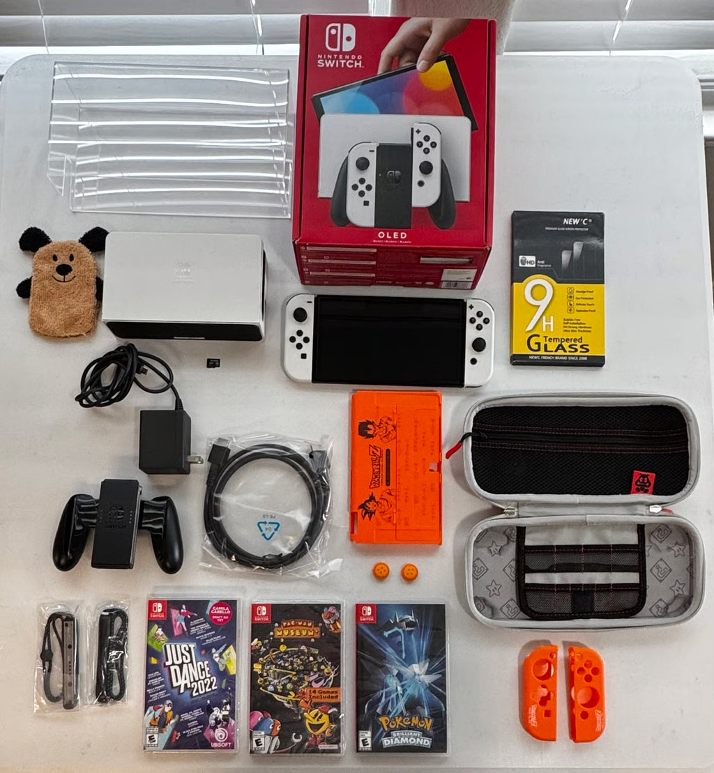 Nintendo Switch oled bundle lot set with 3 games and more 2A88