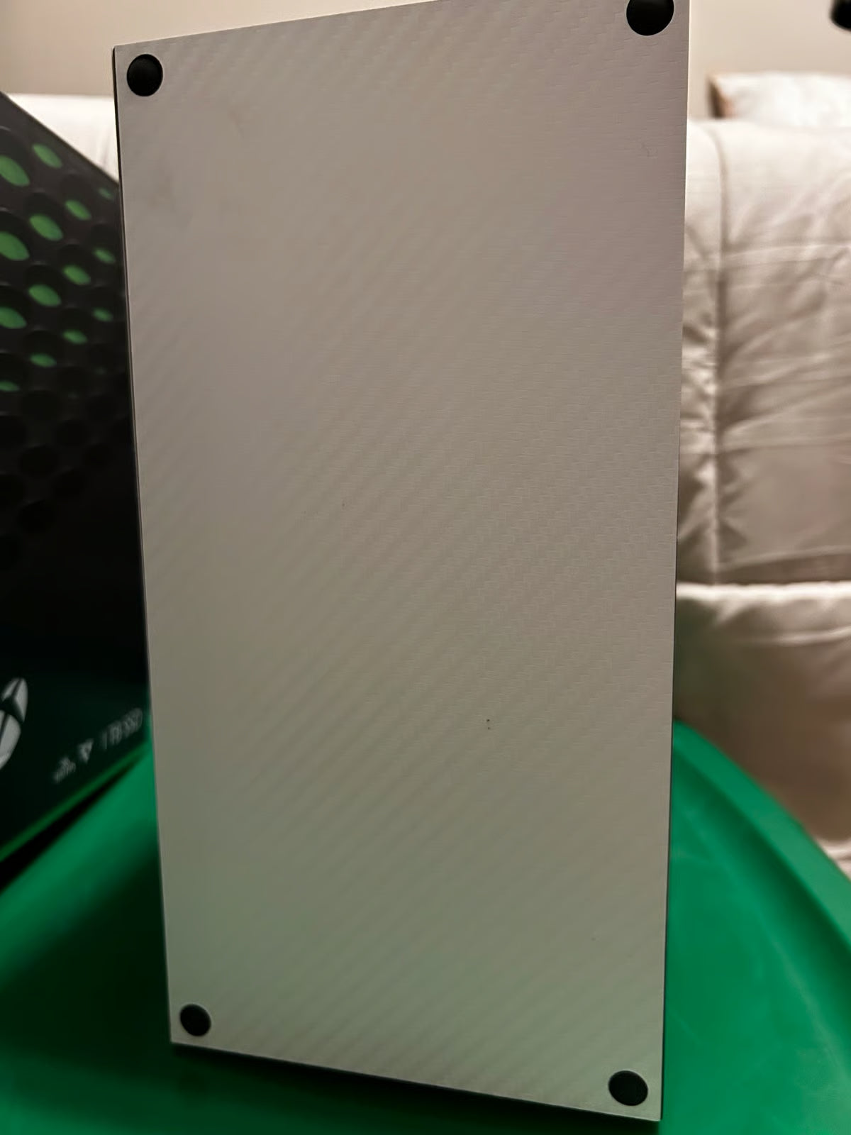 Xbox Series X Console with White Carbon Fiber DBrand Wrap - CIB 5P63
