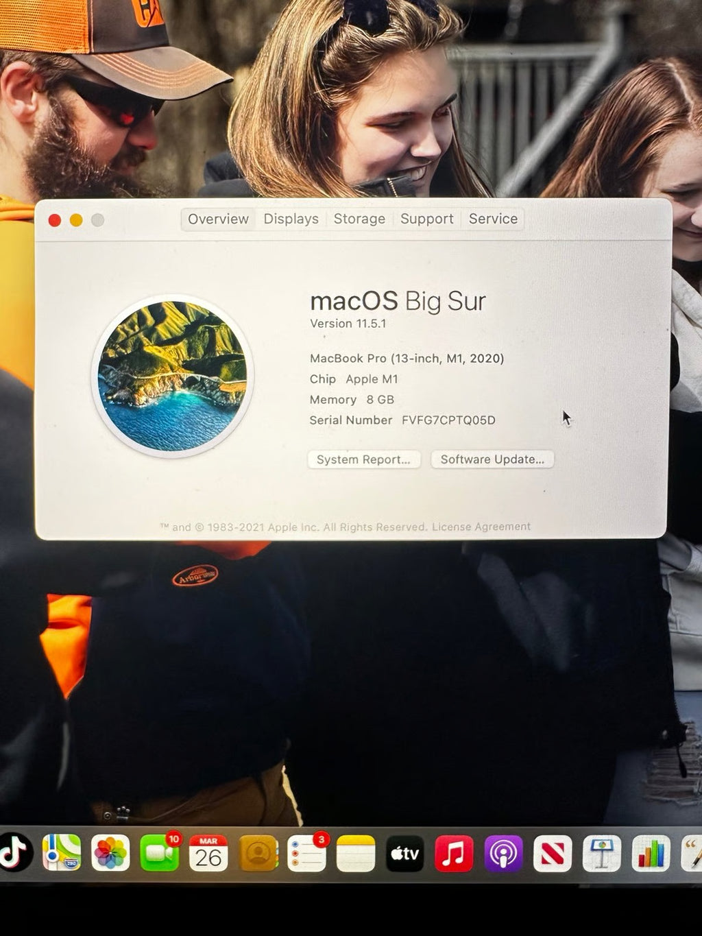 Apple Macbook Pro A2238 2020 1V91