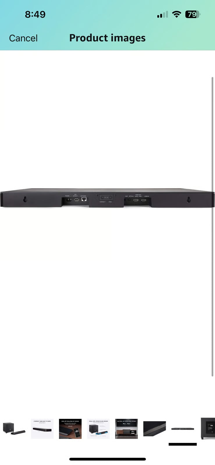 Definitive Technology Studio 3D Mini Sound Bar with 6 Speakers and an 8" Wireles