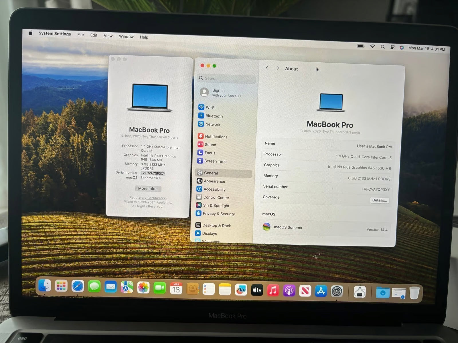 MacBook Pro 2020 open box 1S63