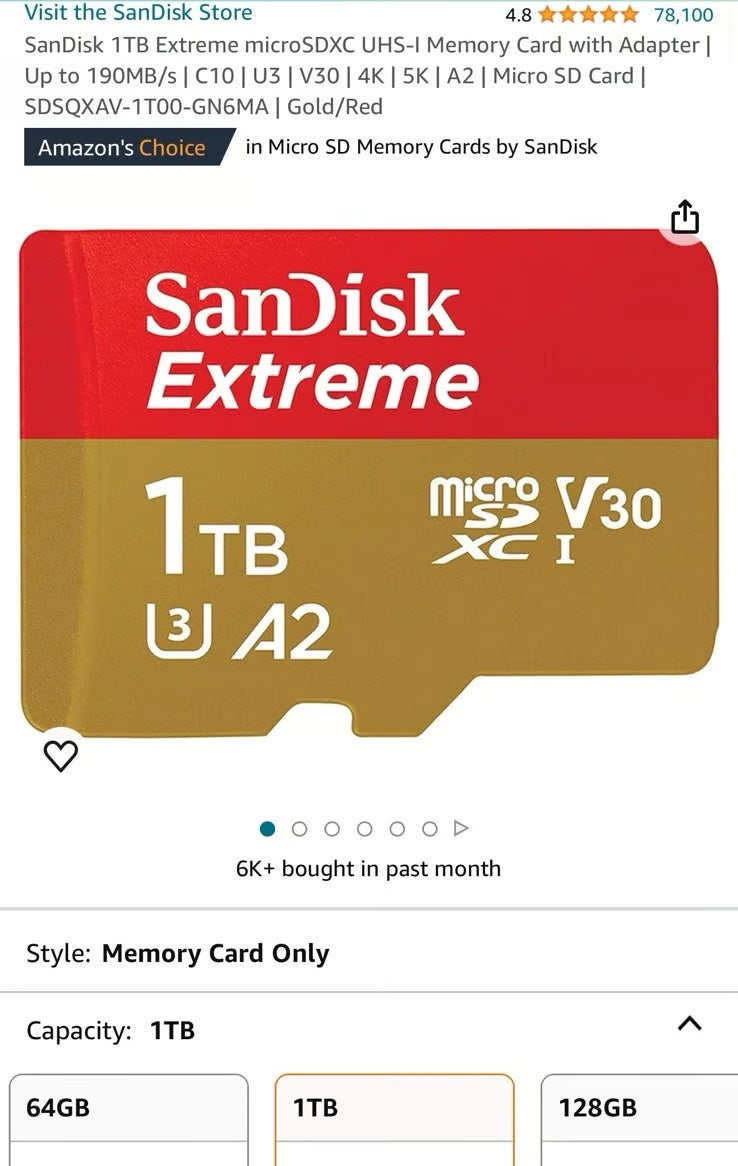 Steam Deck 64GB + 1TB Sandisk Extreme *read description* 1P55