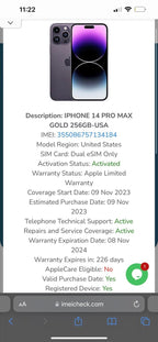 Apple iPhone 14 Pro Max 256GB Like New 7R86