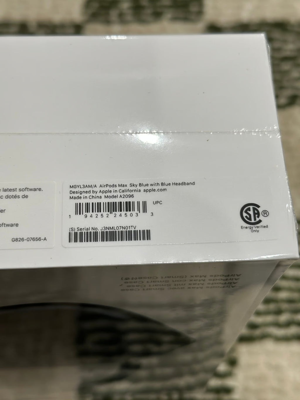 New Apple AirPods Max Wireless Headphones With Apple Care+ ( 2 Years )- Sky Blue 9N78