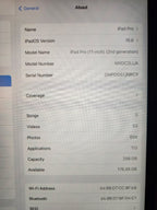 iPad Pro 11 inch 2nd Generation 256 GB Space Gray 2C72