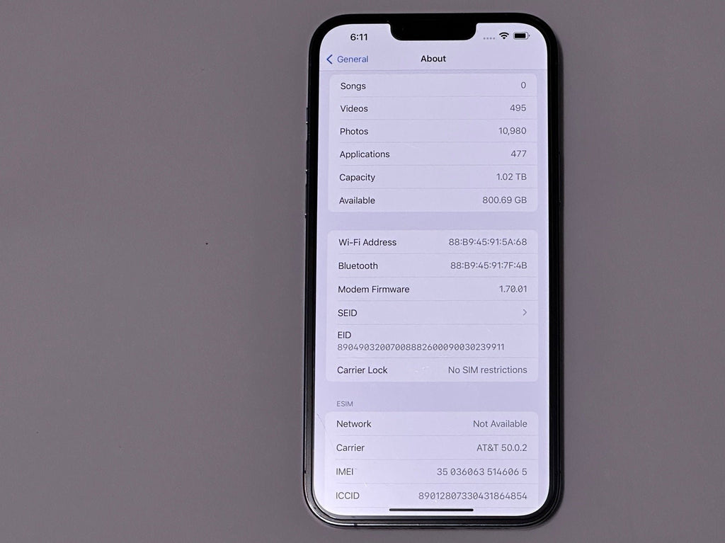 Apple iPhone 13 Pro Max 1 TB Unlocked 2Z25