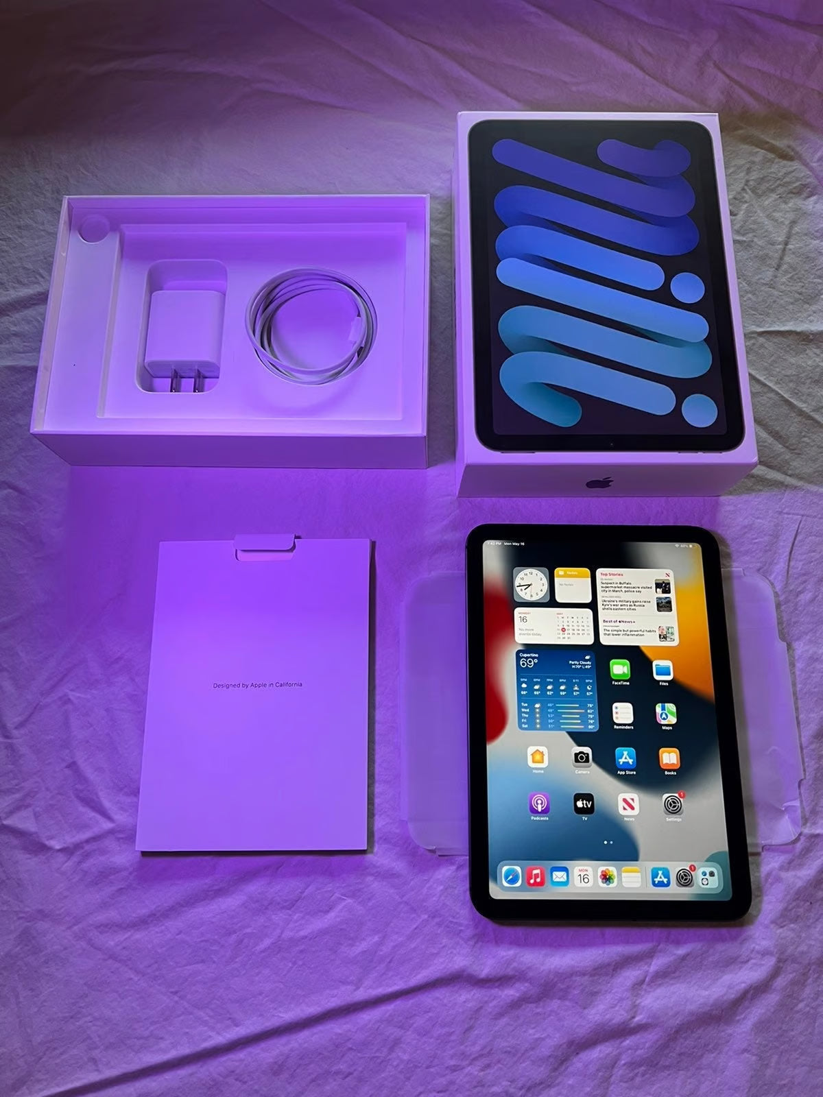 Apple iPad Mini 6th Generation 64 GB in Black CELLULAR VERIZON 8D15