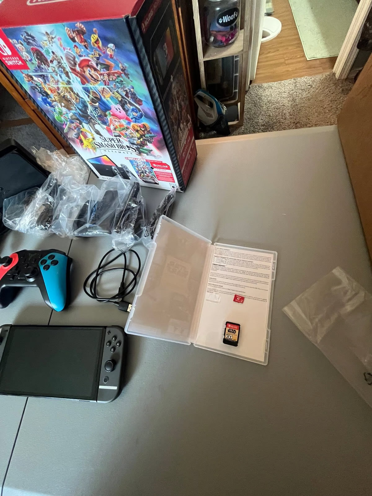 Nintendo Switch OLED system Super Smash Bros Ultimate Bundle 64gb console 6Y22