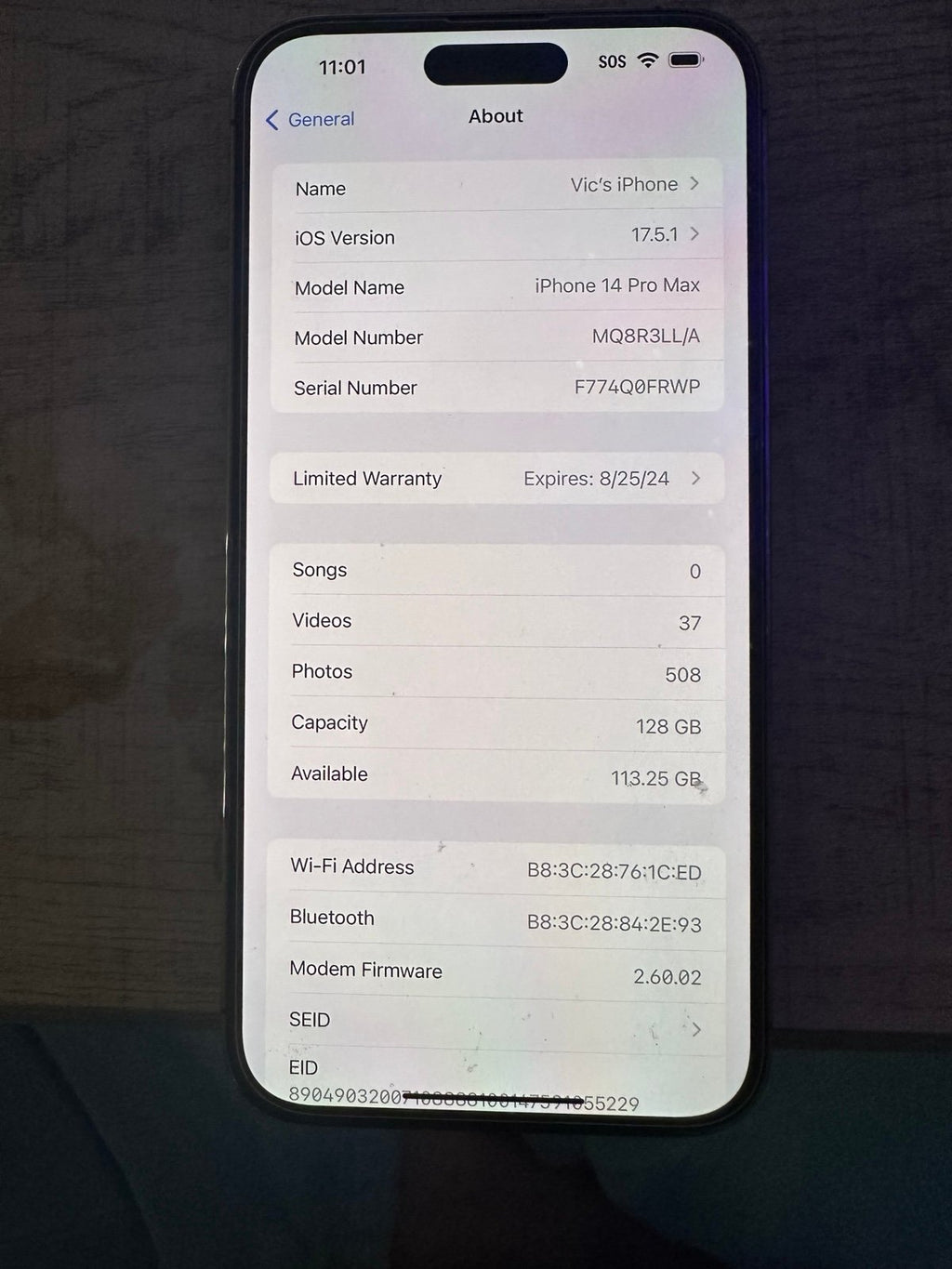 Apple iPhone 14 PRO MAX PURPLE 5Z87