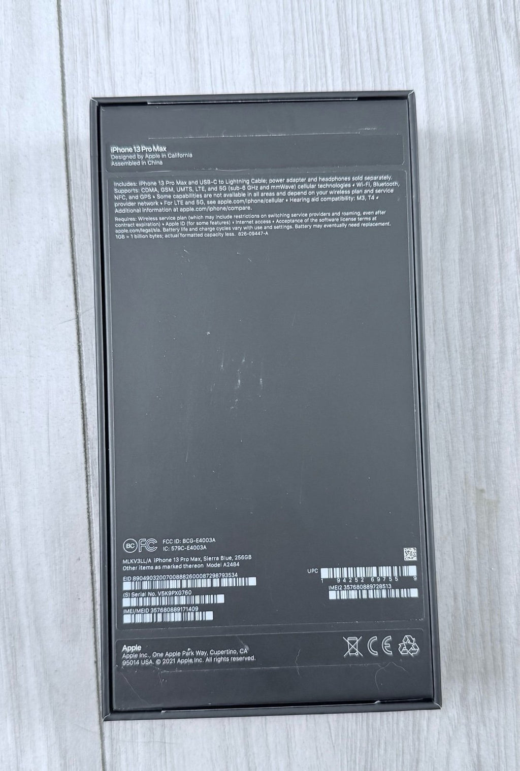 Apple iPhone 13 Pro Max 256 GB in Sierra Blue for Unlocked 1D73