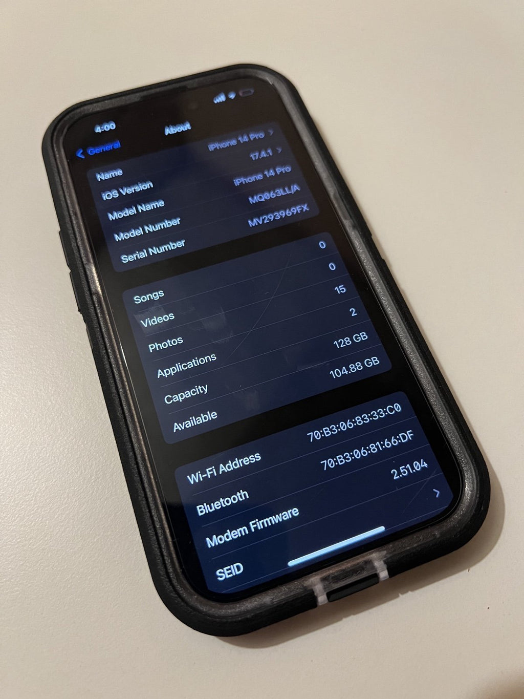 Apple iPhone 14 Pro 128 GB 6J92