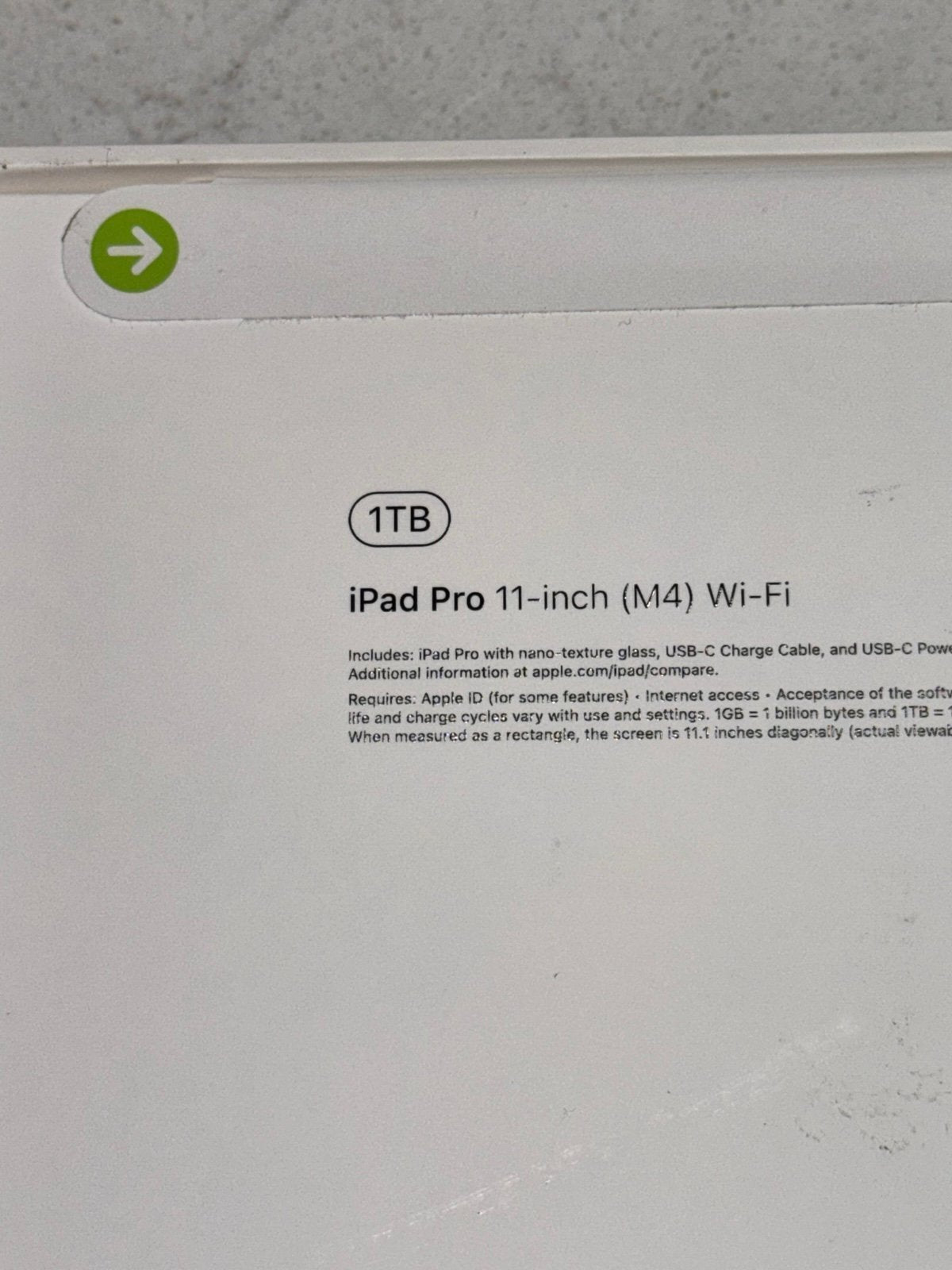 IPad Pro 11 Inch (M4) 1 TB 2V91