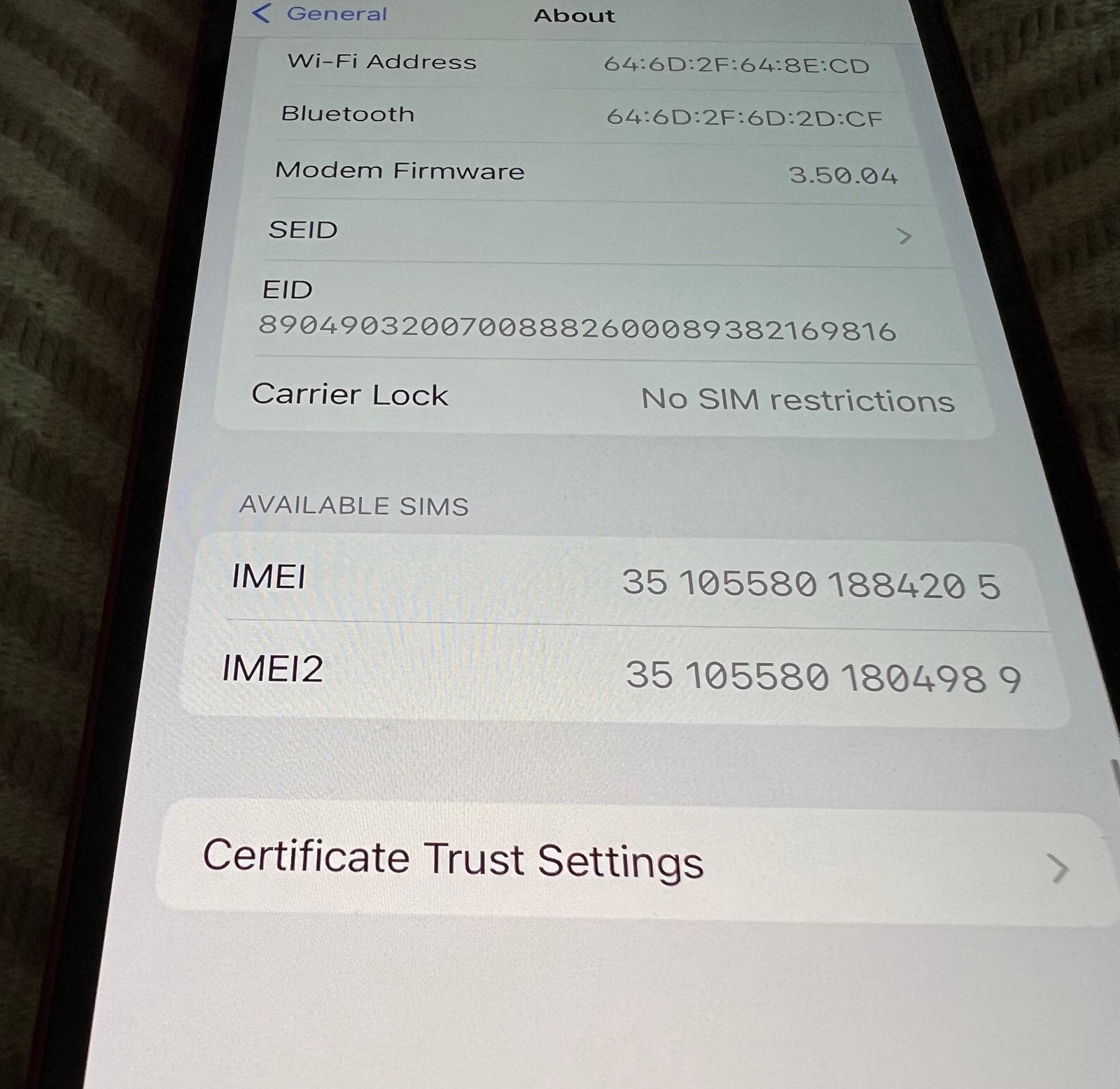 Apple iPhone 13 128 GB in (Product) RED Unlocked 3A77