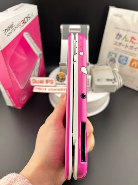 Dual IPS/ New 3DS XL Pink w 128GB SD Card/Near Mint/ 7344/ US Seller