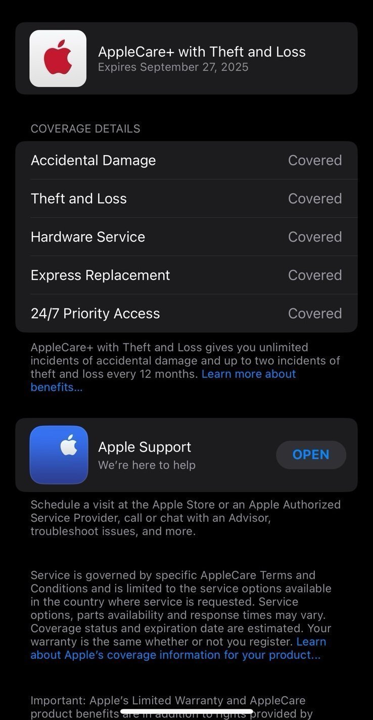 iPhone 15 Pro.  Unlocked.  iOS 18.  256GB.  99% Battery Health.  AppleCare + 1W38