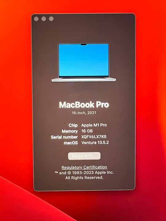 MacBook Pro M1 2021 16鈥?512GB Space Gray 3A58