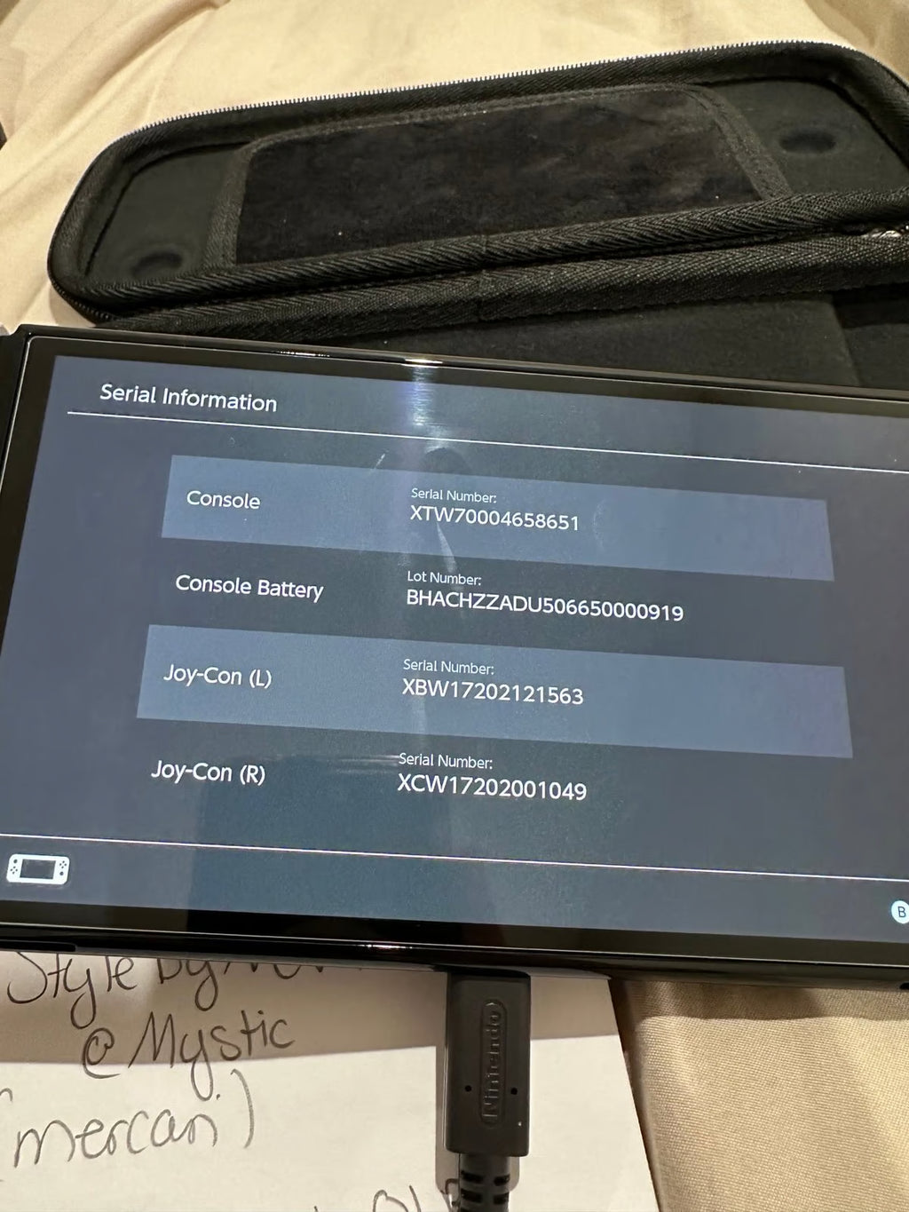 Nintendo Switch OLED White w/ Box 64gb READ! 7Z13