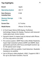 iphone15 pro max phone unlocked 2T73