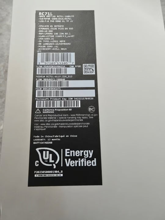 Asus ROG Ally Z1 Extreme 1TB SSD 5L81