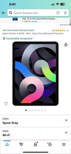 iPad Air 4TH Generation 64 GB WiFi 2Y26