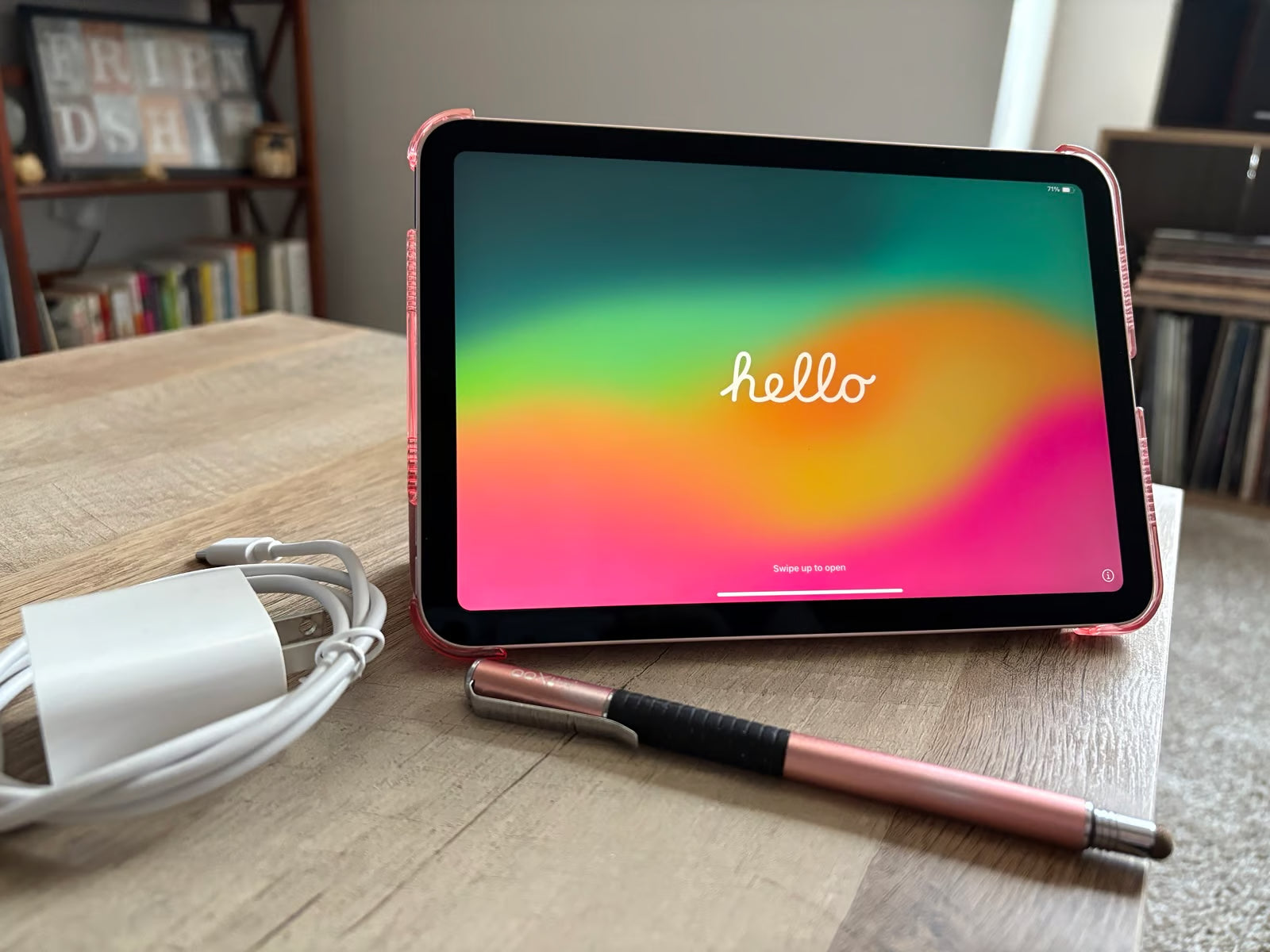 Apple iPad Mini 6 - Pink (WiFi) + stylus & smart case 9J88