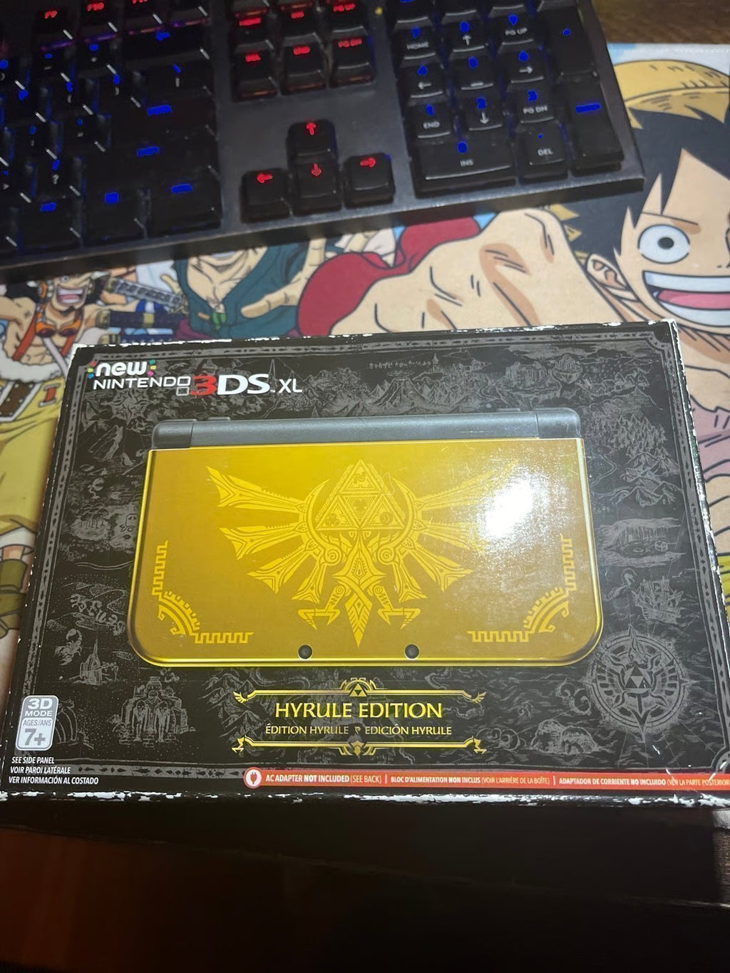 Nintendo, New 3DS XL, Hyrule Launch Edition, Gold Handheld System, Complete, CiB