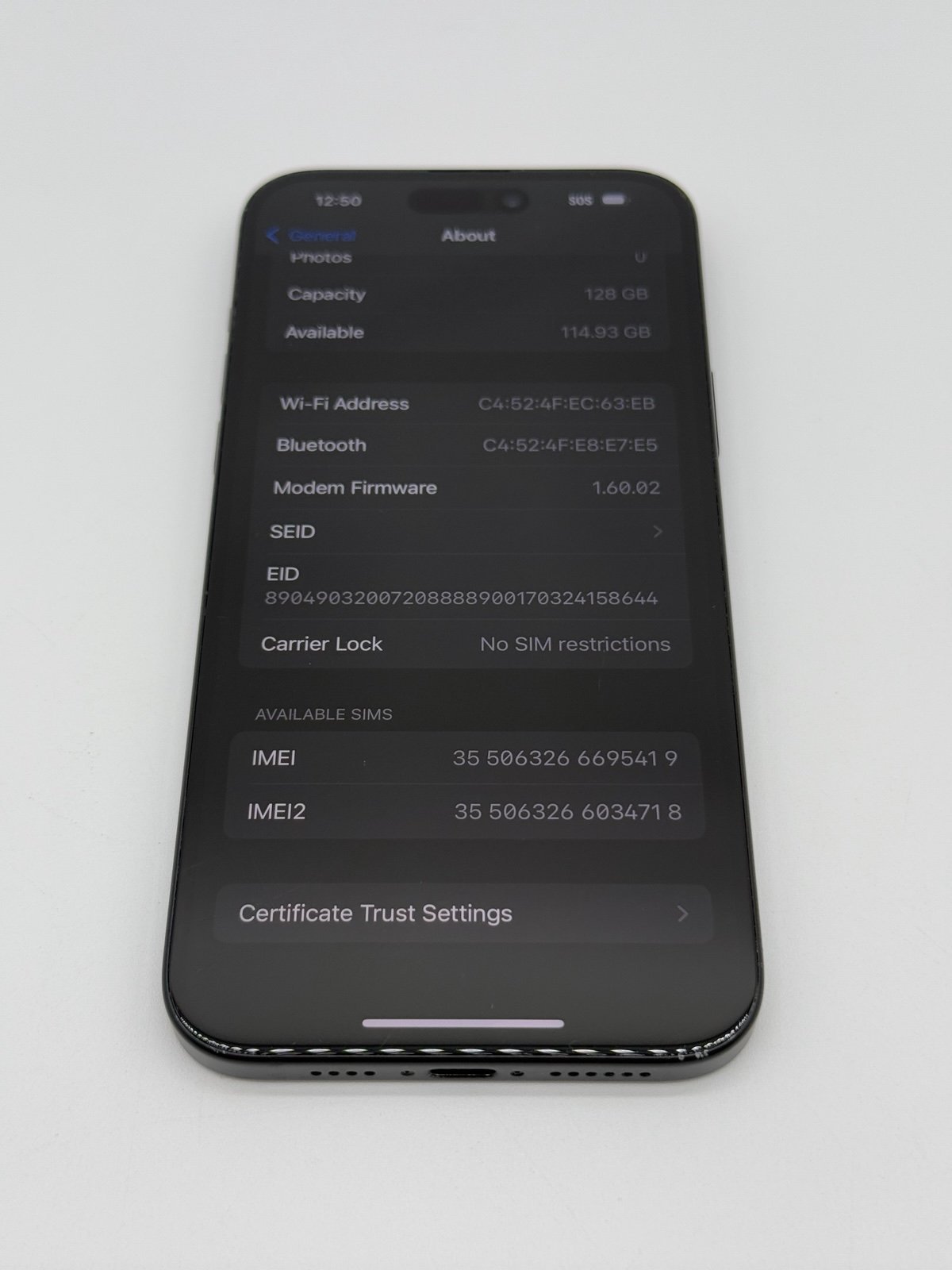 iPhone 15 Plus 128GB Black Titanium -Carrier Unlocked- Clean IMEI Fast Shipping! 7S98