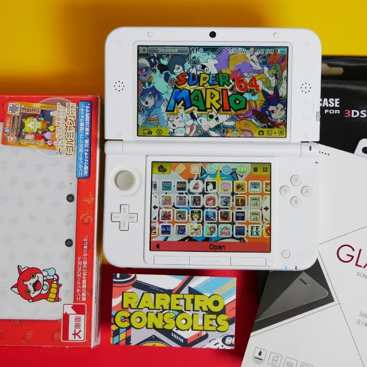 Nintendo 3DS XL Yo kai Watch Jibanyan W/ Box, Charger, Stylus, 60+ Games & More!