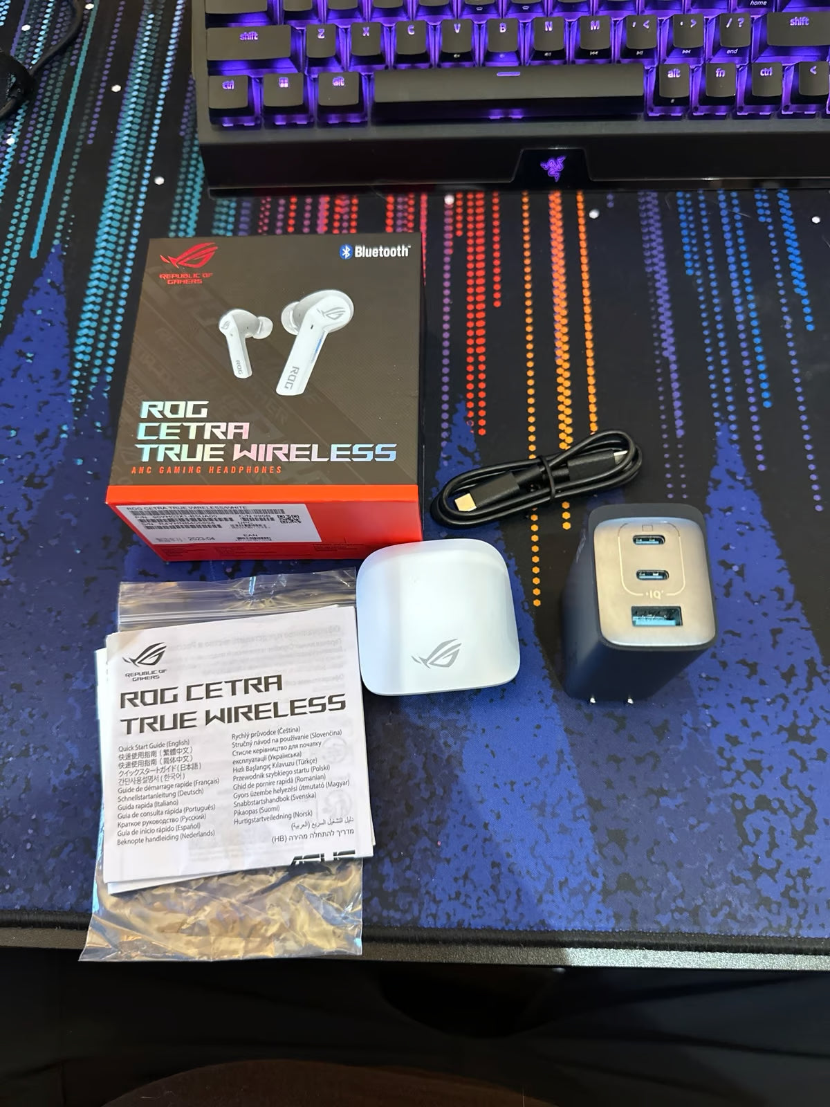 ASUS ROG Ally X with ROG Cetra Wireless Headphones 3R87