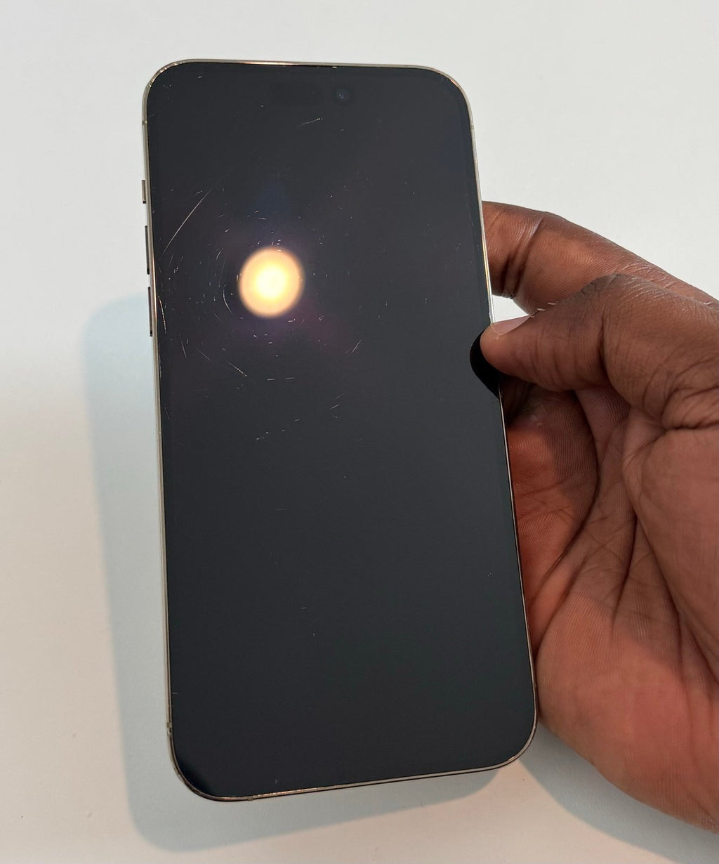 Apple iPhone 14 Pro Max 256 GB in Gold for Unlocked CRACKED BACK 2E87