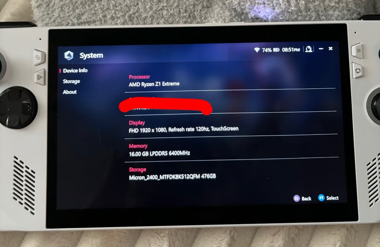 ASUS rog ally z1 extreme 2A33