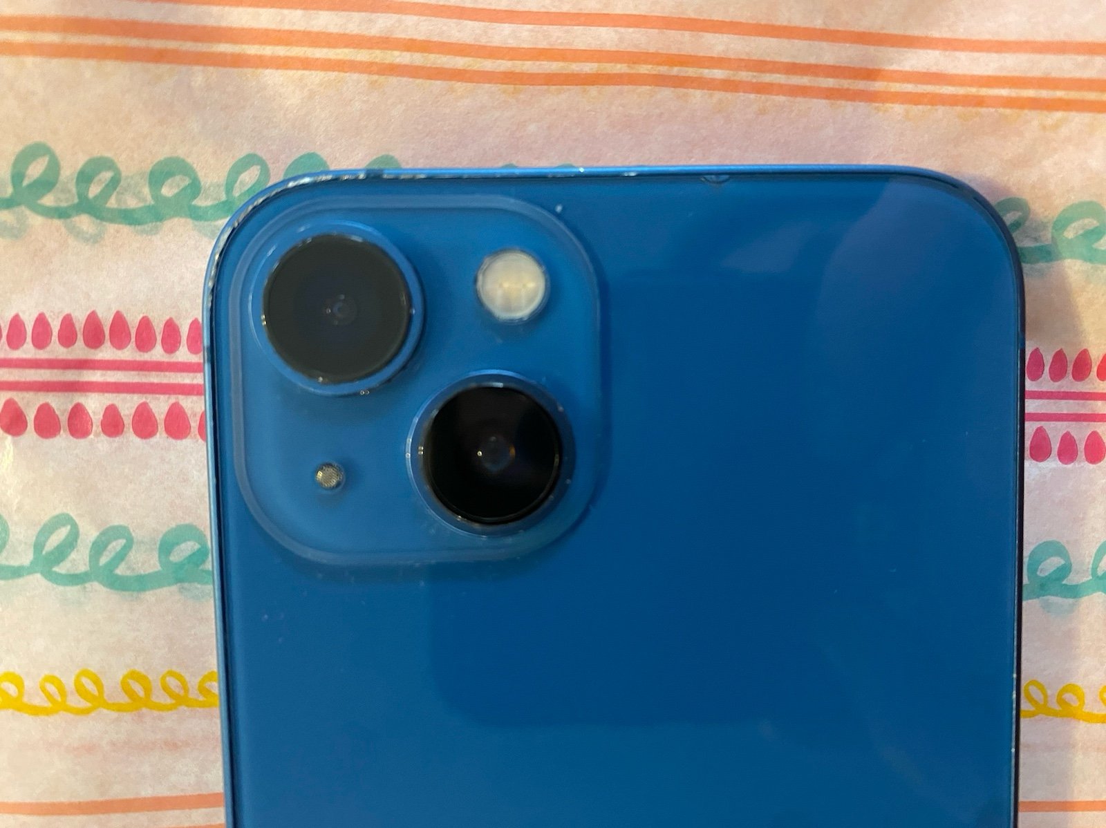 Unlocked Apple iPhone 13 Blue with lightning charger cord 3V36