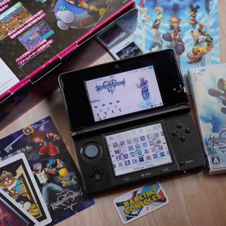 Nintendo 3DS Kingdom Hearts 3D Dream Drop Distance Console W/ Box, SD, 80+ Games