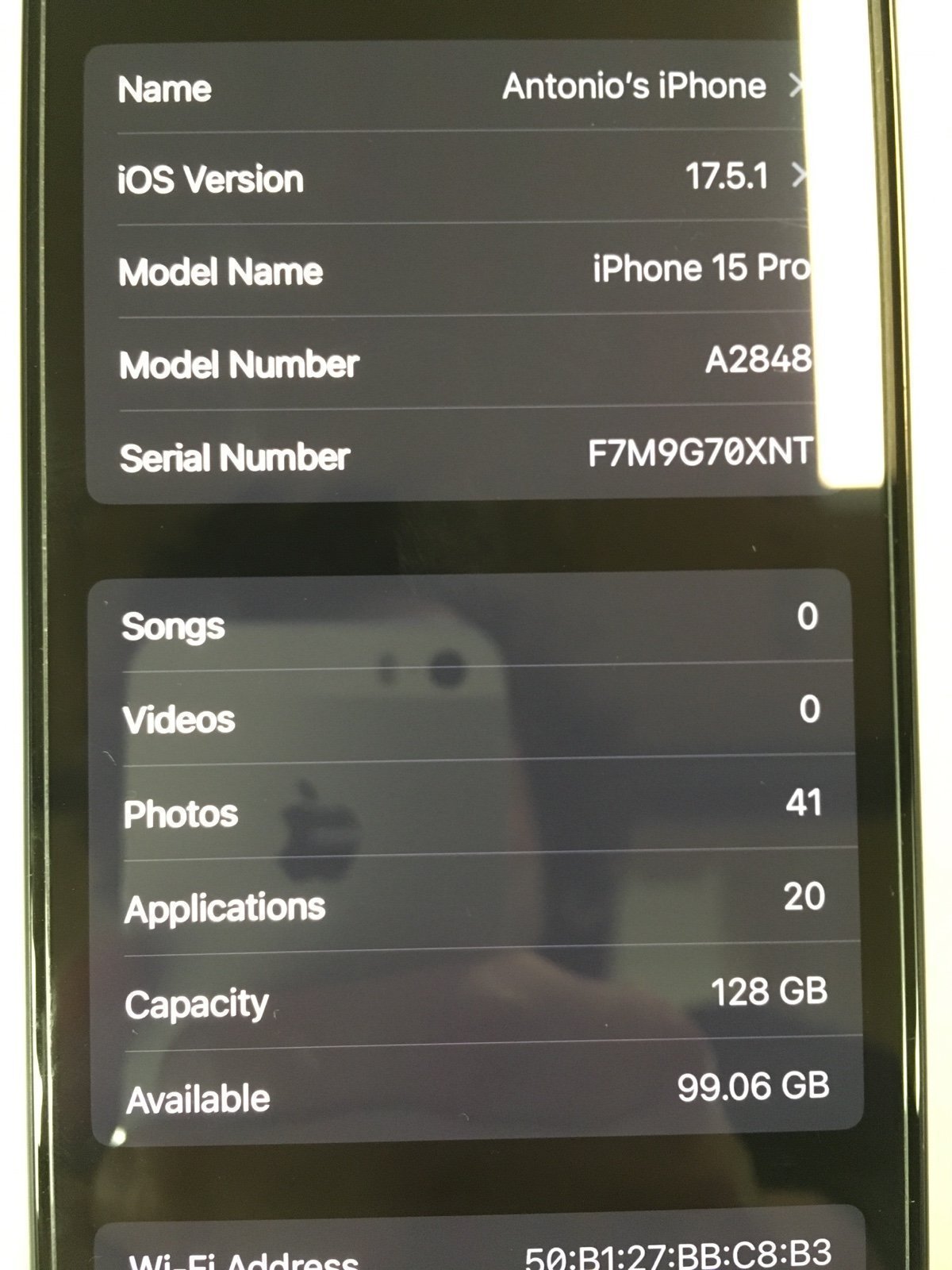 Apple iPhone 15 Pro - 128GB UNLOCKED (LIKE-NEW CONDITION) 3T56