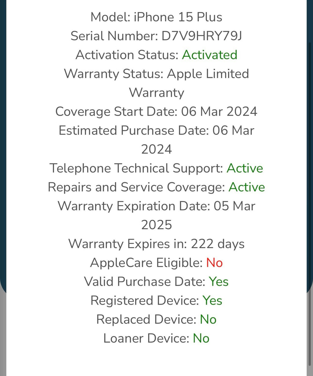 Apple iPhone 15 Plus 256GB Green Xfinity Only 2V75