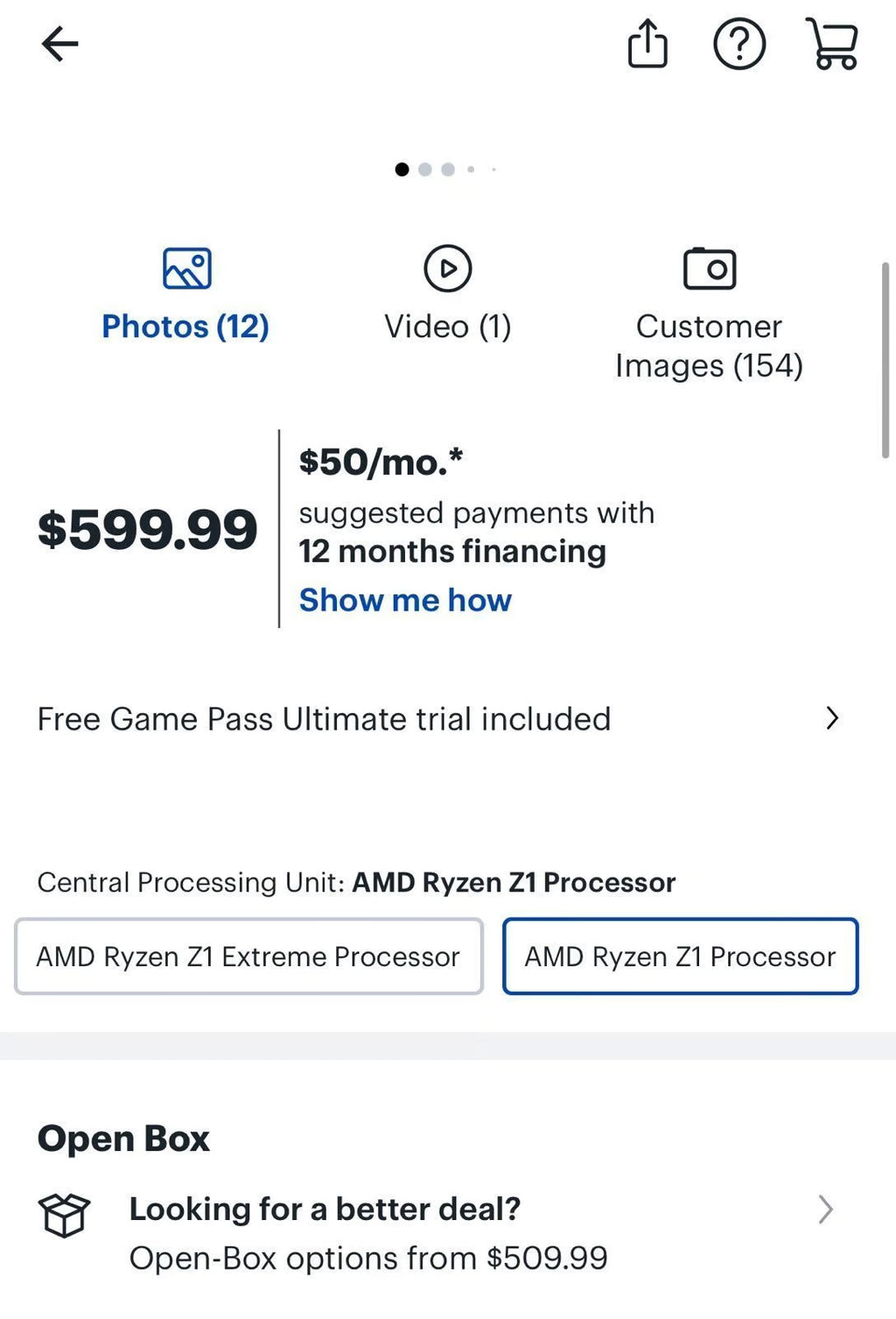 ASUS Rog Ally (Z1) 5Z52