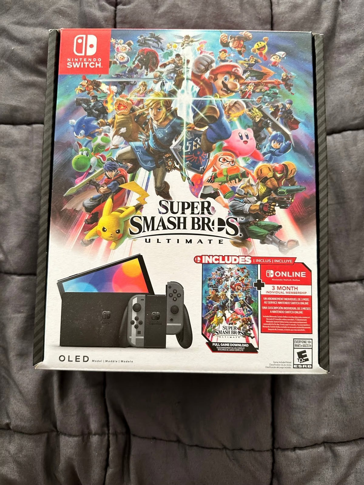 Brand New Sealed super smash bros ultimate nintendo switch oled bundle 9O28