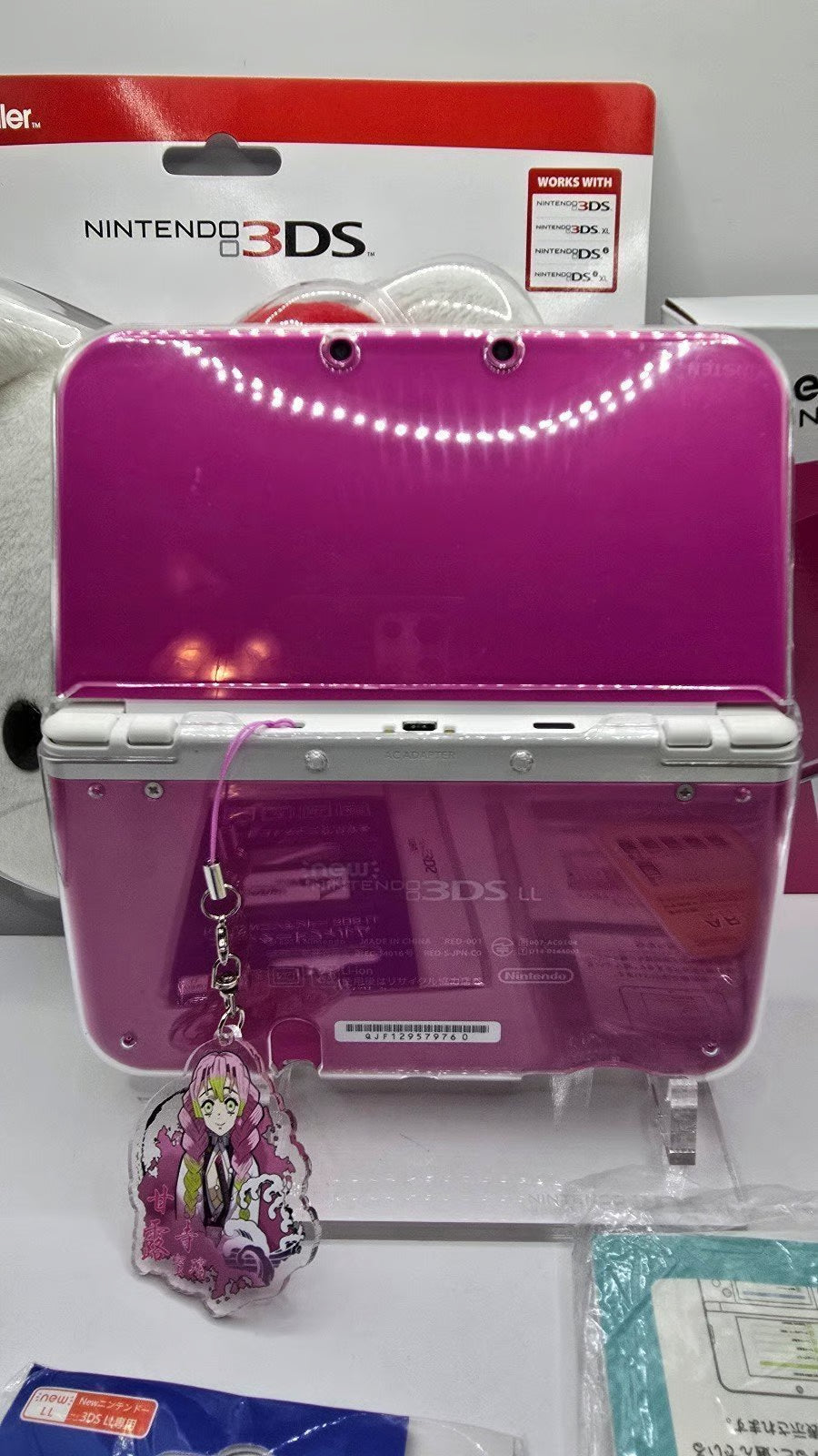 In box New Nintendo 3DS XL Pink /Games, , 128GB SD