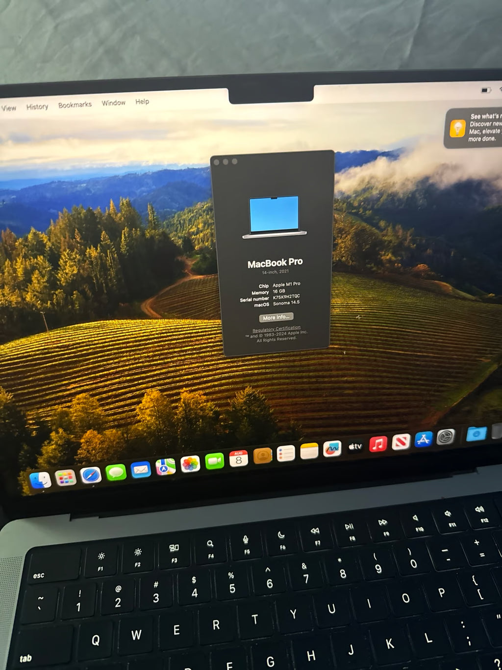 macbook pro M1 Pro 14 inch 6N91